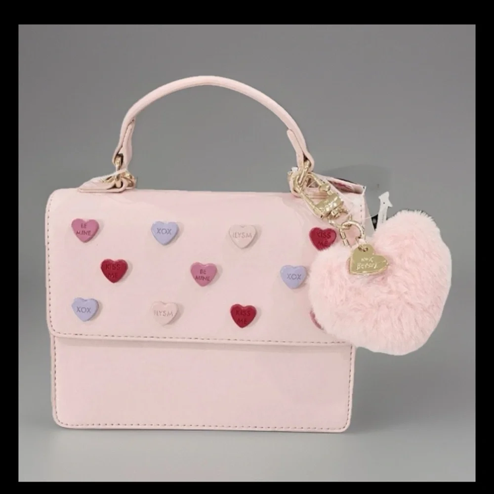 Betsey Johnson Pink Heart Mini Bag New - Picture 1 of 4
